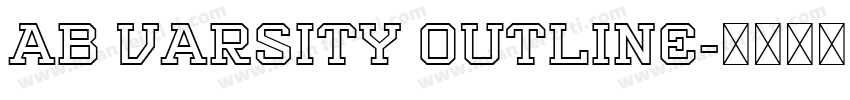 AB VARSITY OUTLINE字体转换